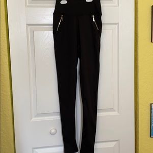 NWT Charlotte Russe Black Small Dressy Leggings